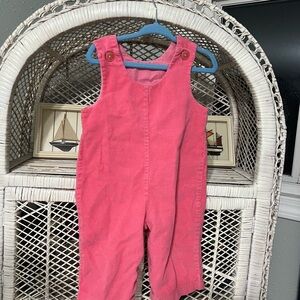 Vintage Pink Corduroy baby Overalls